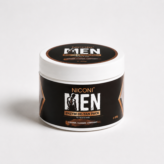 Niconi Men Enzyme De-Tan Pack For Face & Body (300g)