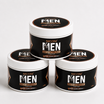 Niconi Men Enzyme De-Tan Pack For Face & Body (300g)