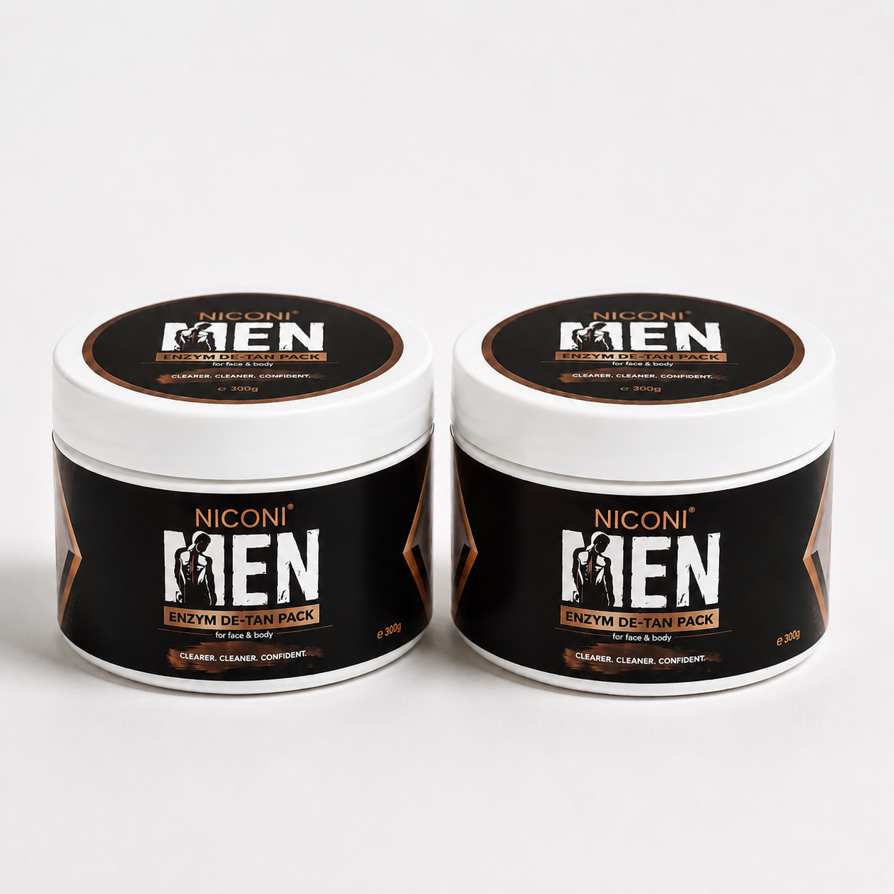Niconi Men Enzyme De-Tan Pack For Face & Body (300g)