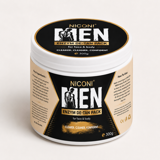 Niconi Men Enzyme De-Tan Pack For Face & Body (300g)